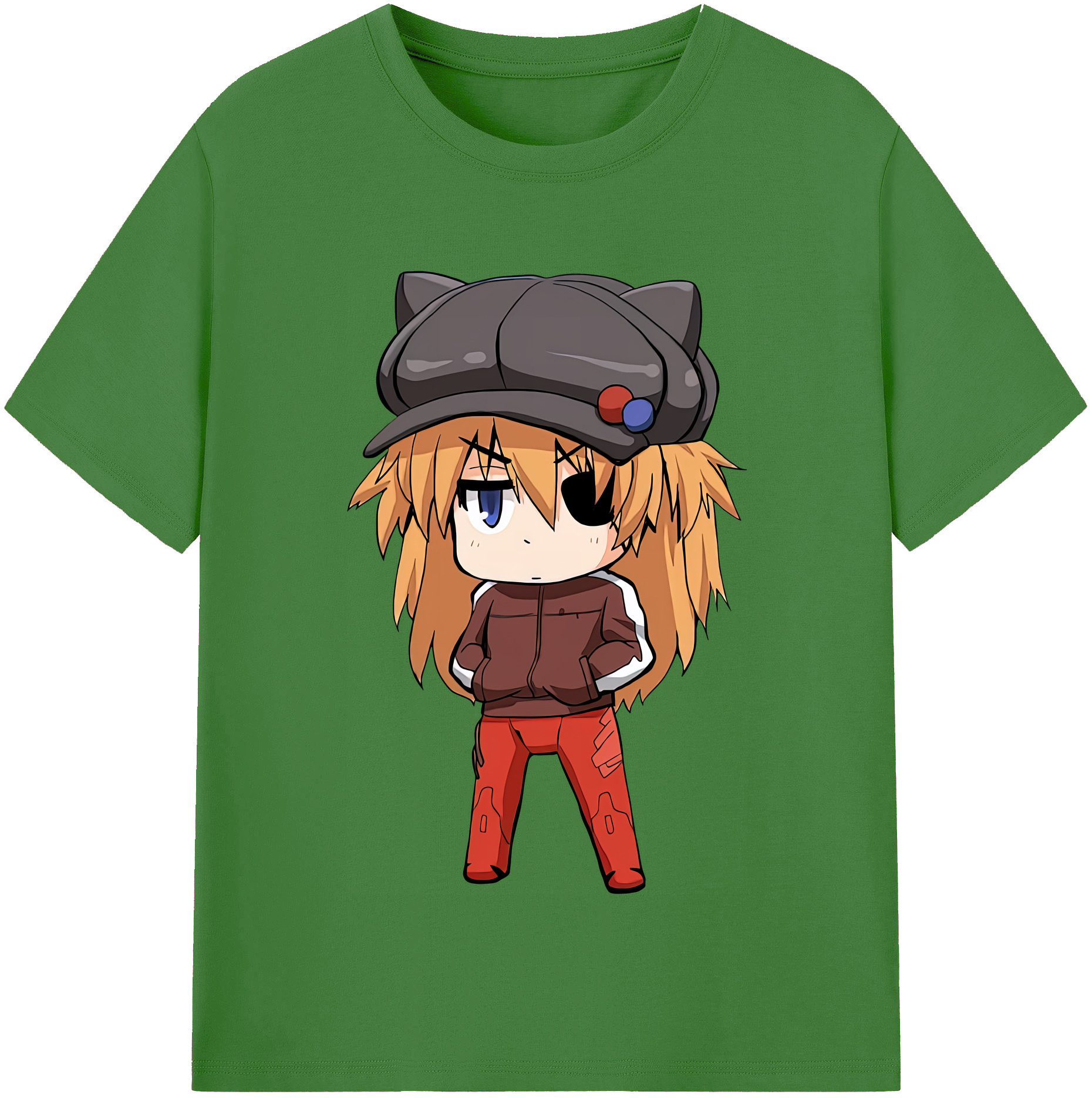 （画像用） EVA 新世紀エヴァンゲリオン レディースカジュアルプリントTシャツ（綿100％）